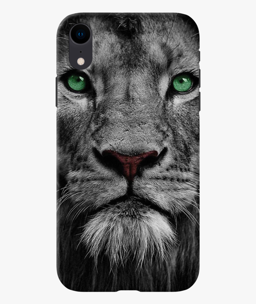 Lion Face Case Cover For Iphone Xr - Black And White Photo Of Lions, HD Png Download
