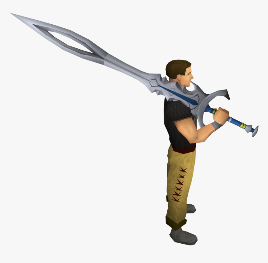 White 2h Sword Runescape, HD Png Download