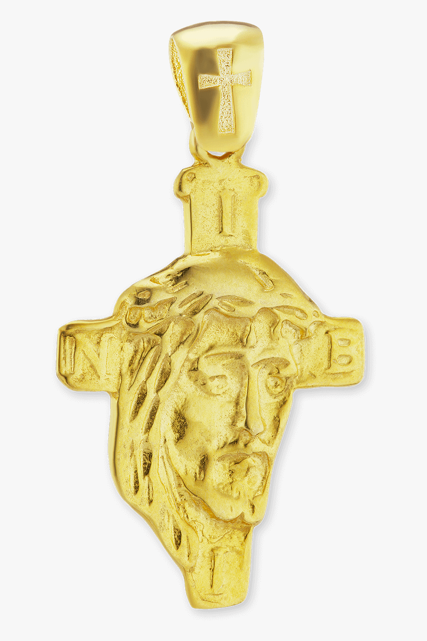 Sterling Silver Face Of Jesus Cross - Face Cross Madalions Jesus, HD Png Download