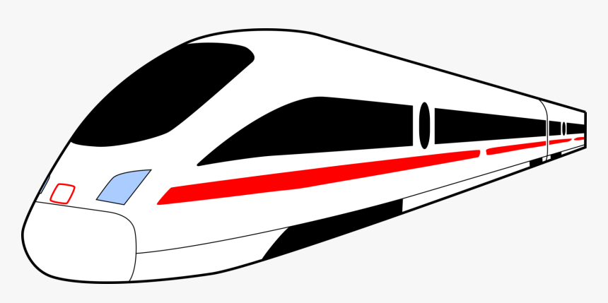 High Speed Rail,track,public Transport - Ice Train Clipart, HD Png Download
