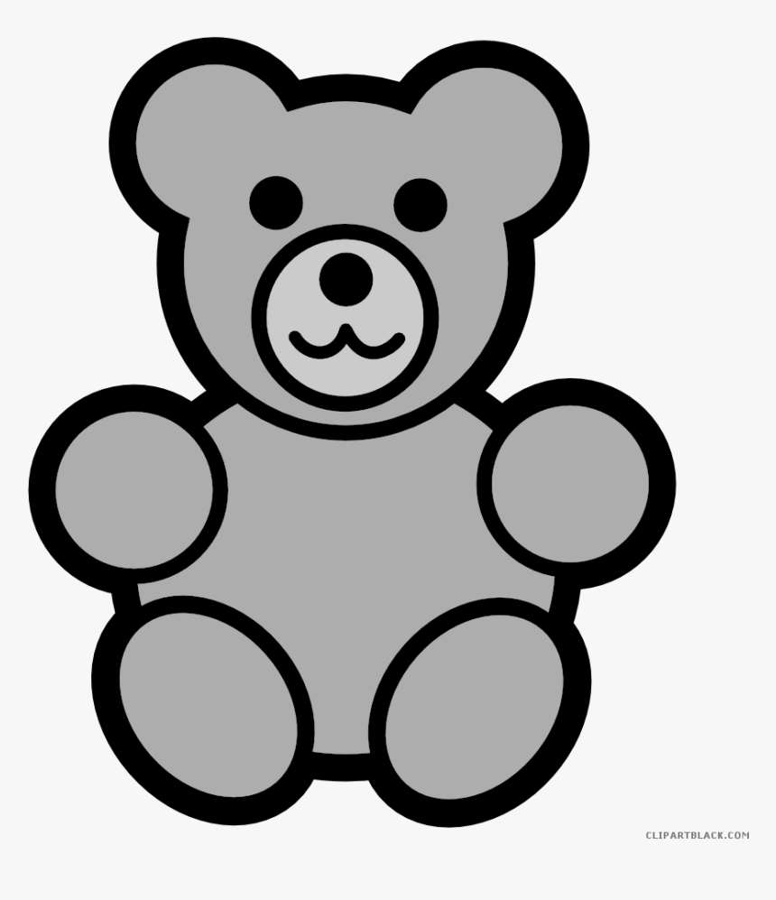 Gummy Bear Clipart Teddy Clipart Black And White, HD Png Download