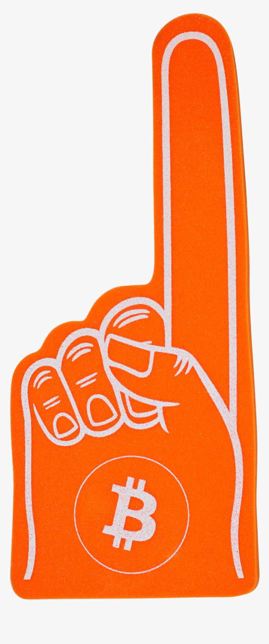 Bitcoin Foam Finger - Sign, HD Png Download