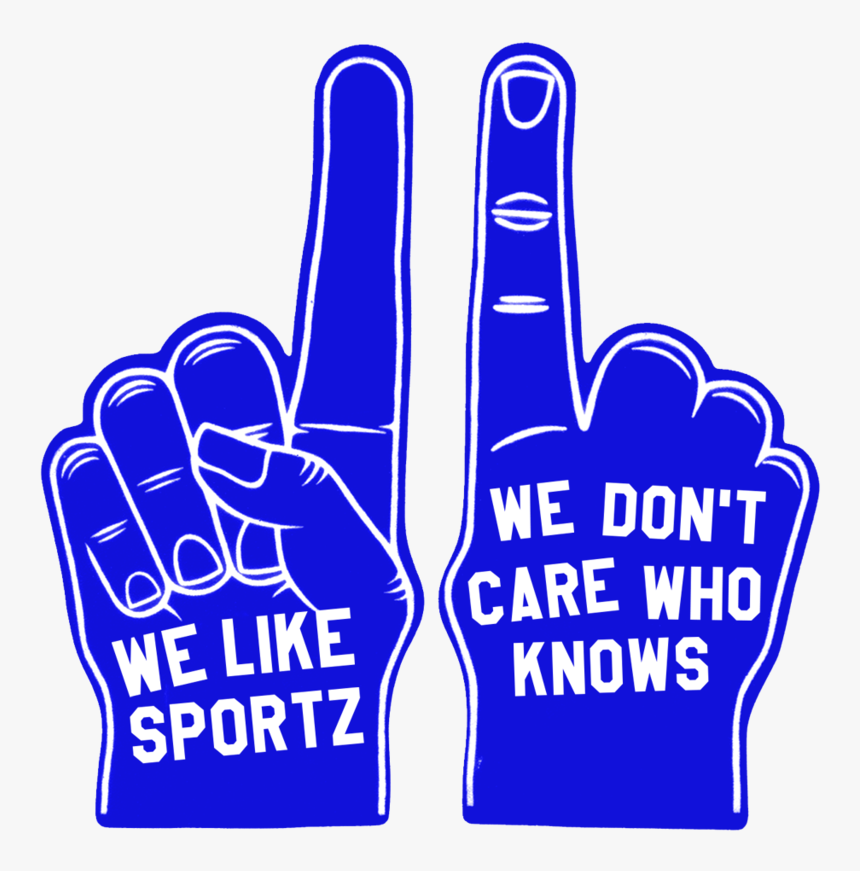 We Like Sportz Foam Finger-the Lonely Island Store - Blue Foam Finger, HD Png Download