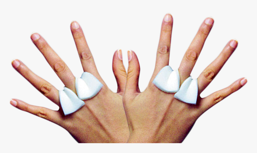 Two Hands With Foam Between Fingers - Tan, HD Png Download
