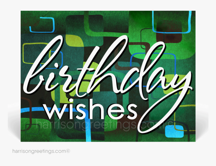 Modern Happy Birthday Client Postcards - Happy Birthday Modern, HD Png Download