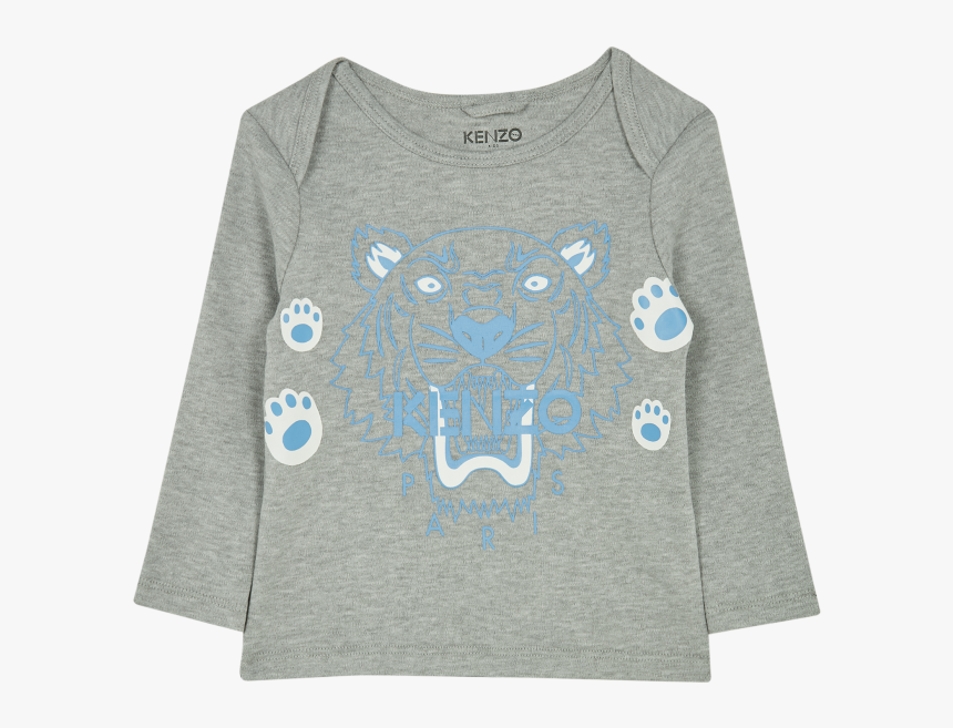 Gray Tiger Paw Motif T Shirt - Sweater, HD Png Download