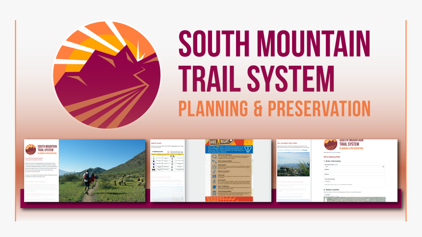 South Mountain Park Trails Master Plan - Graphic Design, HD Png Download