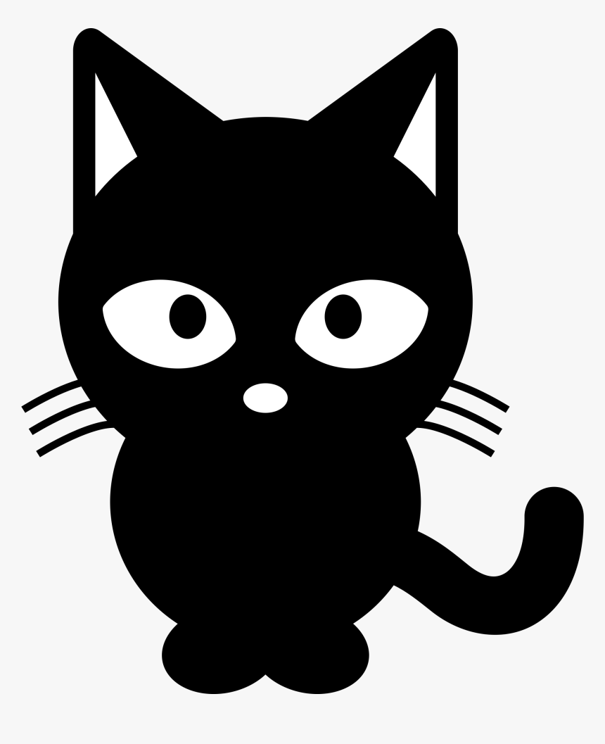 Black Cat And White Clipart Transparent Png - Black Cat Clipart Png, Png Download
