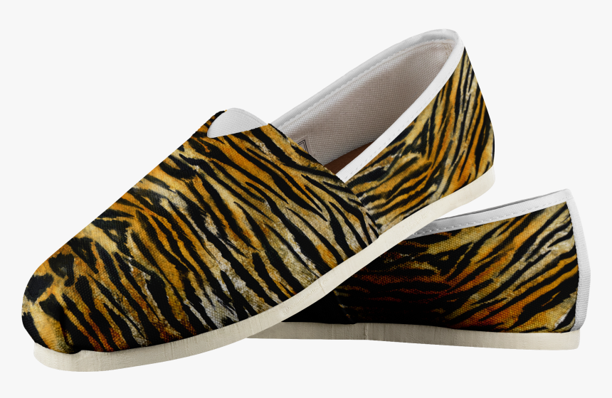 Saki Orange Bengal Tiger Stripe Women S Comfy Flats - Slip-on Shoe, HD Png Download