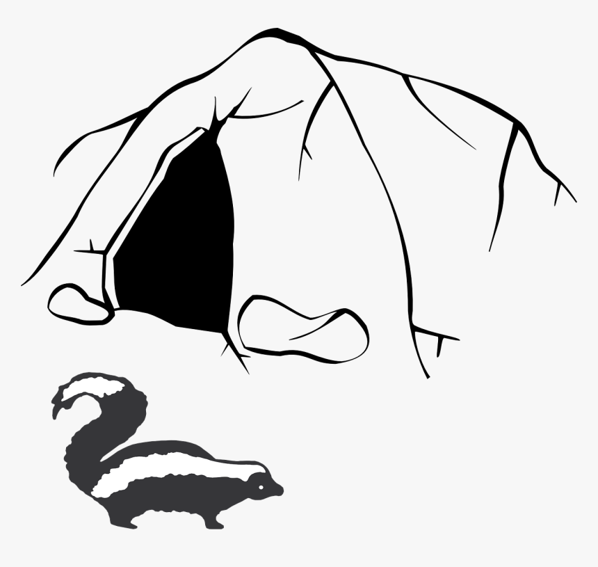 Cave Clipart Black And White, HD Png Download