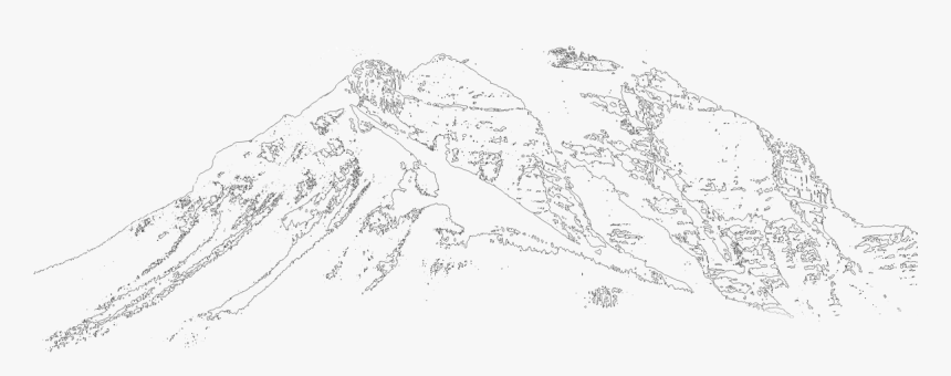 Mountain Outline At Getdrawings Image - Map, HD Png Download