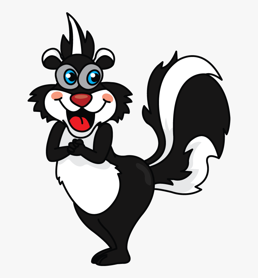 Skunk Clipart Drawn - Cartoon Skunk Drawing, HD Png Download