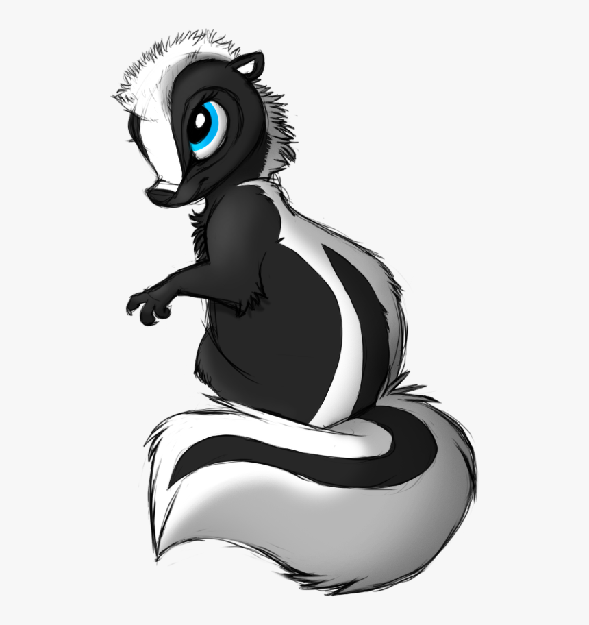 Skunk Drawing, Skunks, Woodland Forest, Cutting Files, - Skunk Cartoon Drawing, HD Png Download