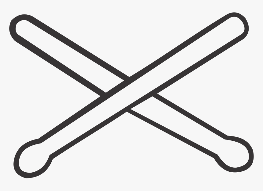Transparent Drumsticks Clipart - Drumsticks Black And White, HD Png Download