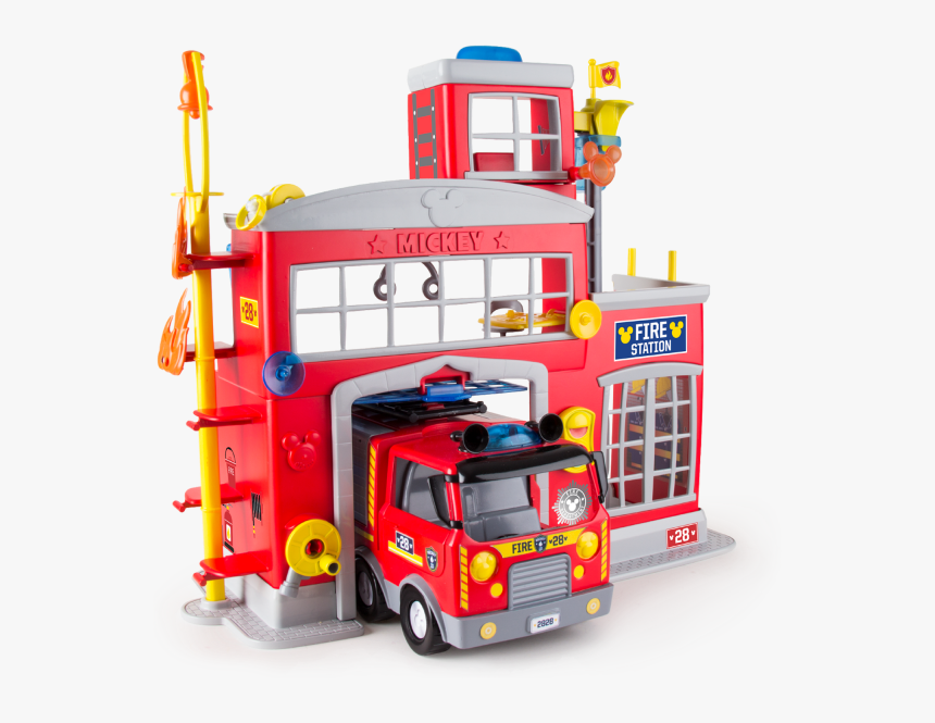 Mickey Emergency Fire Truck - Statie De Pompieri, HD Png Download