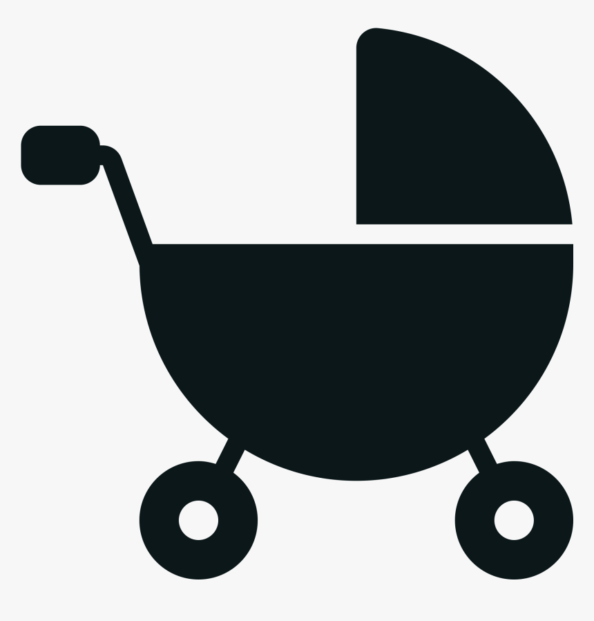 Baby Stroller Clipart Black And White - Baby Stroller Png Icon, Transparent Png