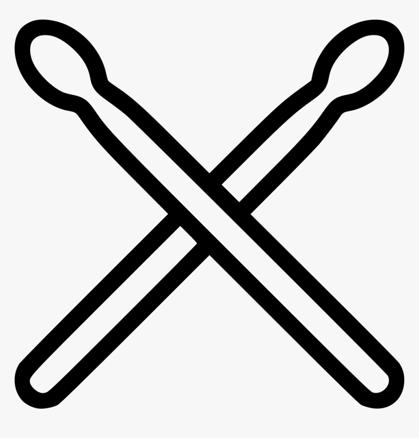 Drum Sticks Comments - Outline Of Drum Stick, HD Png Download