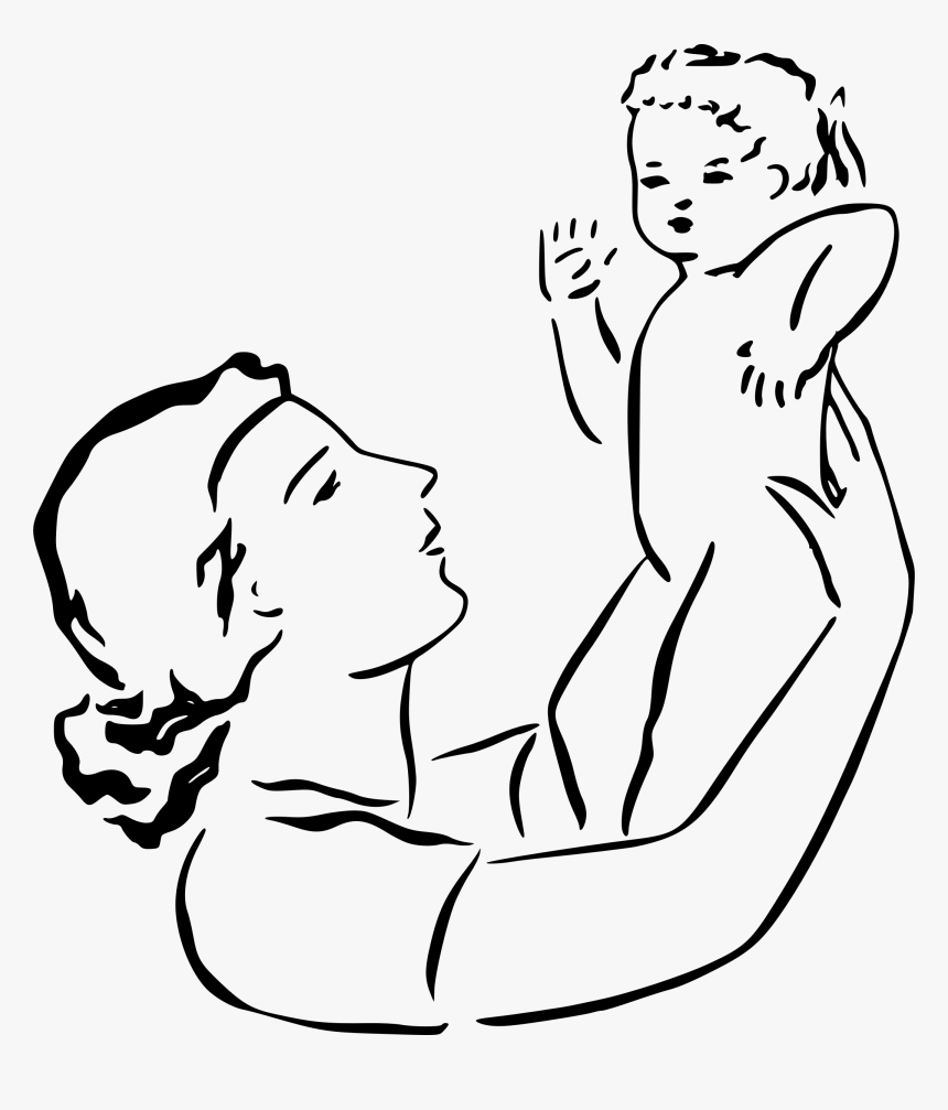 Mother Holds Baby Clip Arts, HD Png Download