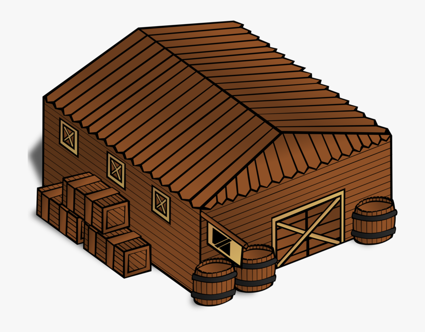 Hut,shed,log Cabin - Warehouse Clip Art, HD Png Download