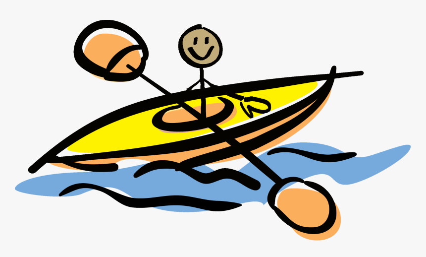 Clip Art Kayak Openclipart Canoe Vector Graphics - Canoeing Drawing, HD Png Download