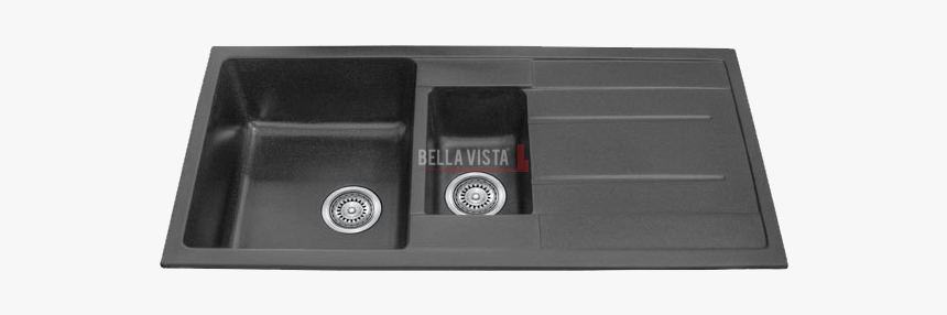 S100 50d B One And 1/4 Bowl Black Kitchen Sink With - Kitchen Sink, HD Png Download