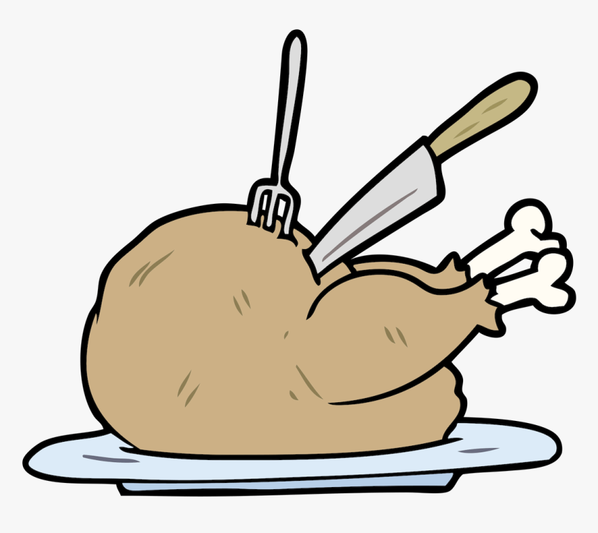 Turkey Is One Of The Top 7 Foods For A Healthy Brain - Carving Turkey Cartoon, HD Png Download