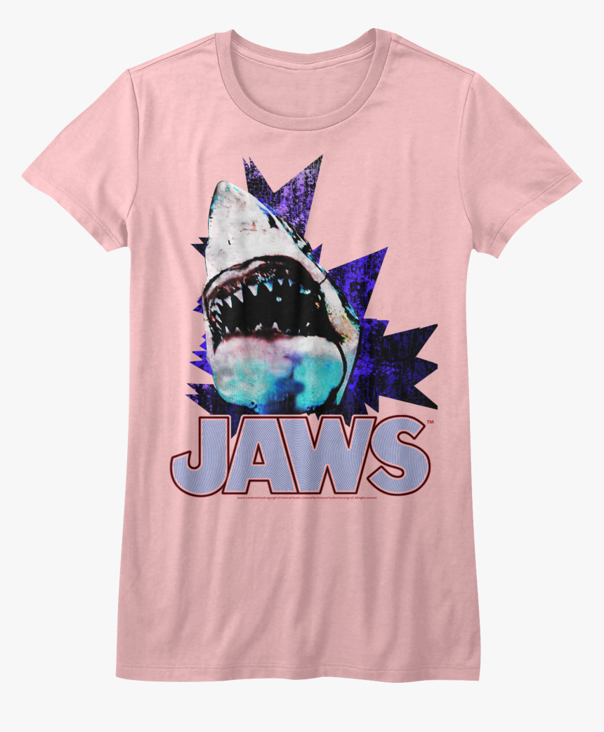 Junior Pink Jaws Shirt - Great White Shark, HD Png Download