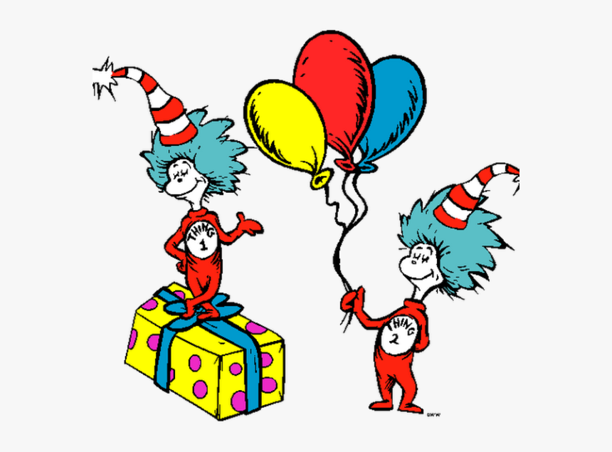 Clip Art Freeuse Library Thing 1 Clipart - Dr Seuss Clip Art, HD Png Download