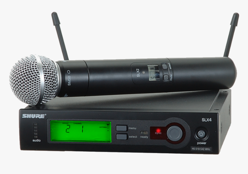 Shure Slx Wireless System W/ Sm58 Microphone - Shure Slx24 Beta58, HD Png Download