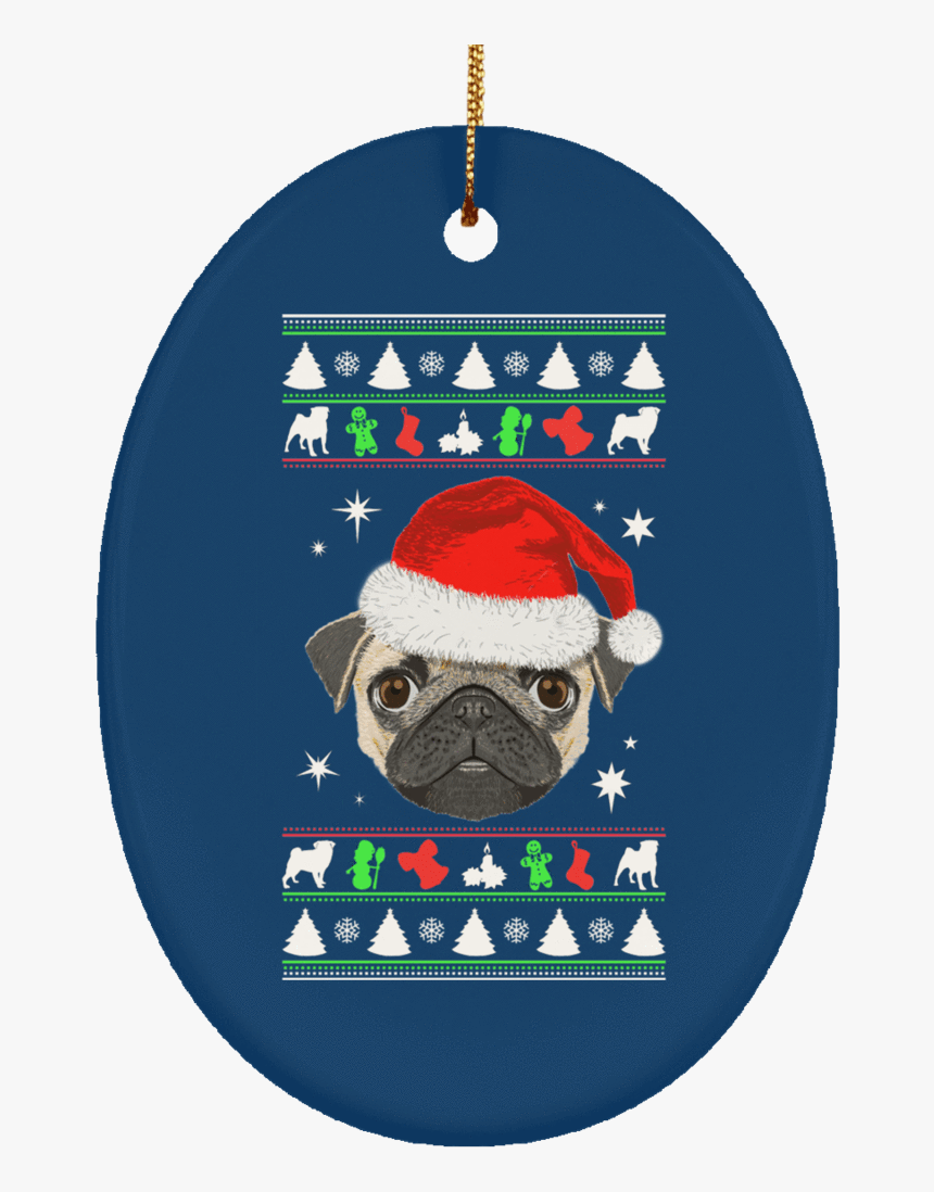 Pug Face Christmas Ornaments - Christmas Day, HD Png Download