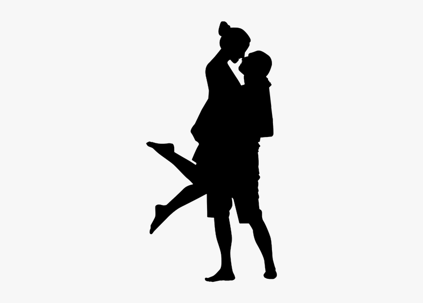 Couple, Silhouette, Love, Romance, Together, Man - Couple On The Beach, HD Png Download