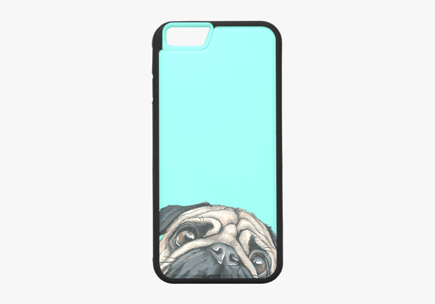 Funny Pug Dog Face Rubber Case For Iphone 6/6s - Mobile Phone Case, HD Png Download