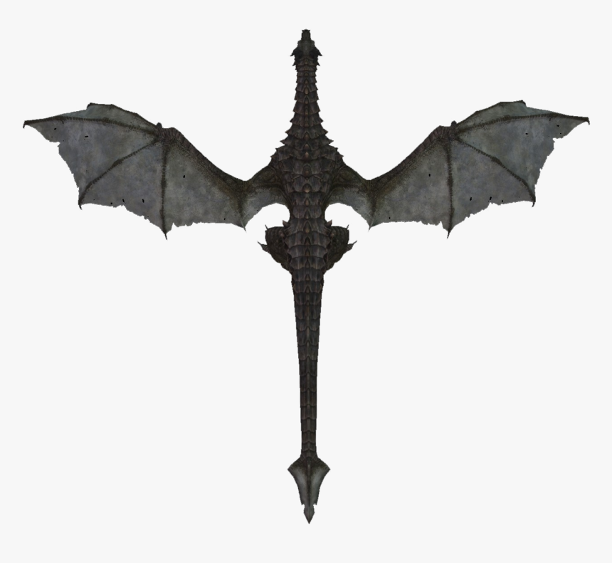 Skyrim Dragon Icon - Top Down Dragon Sprite, HD Png Download