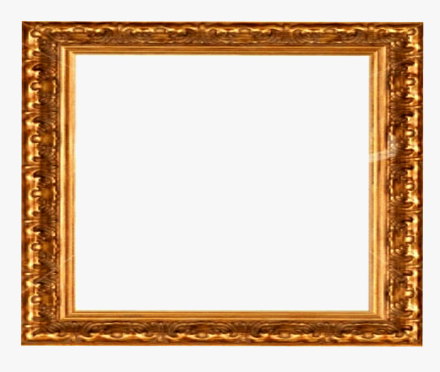 Golden Frame Png Download Image - Antique Gold Picture Frame Png, Transparent Png