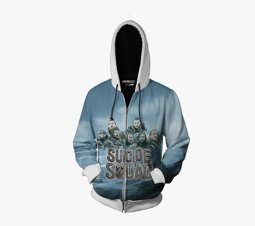 Suicide Squad Game Of Thrones Version Zip Up Hoodie, HD Png Download
