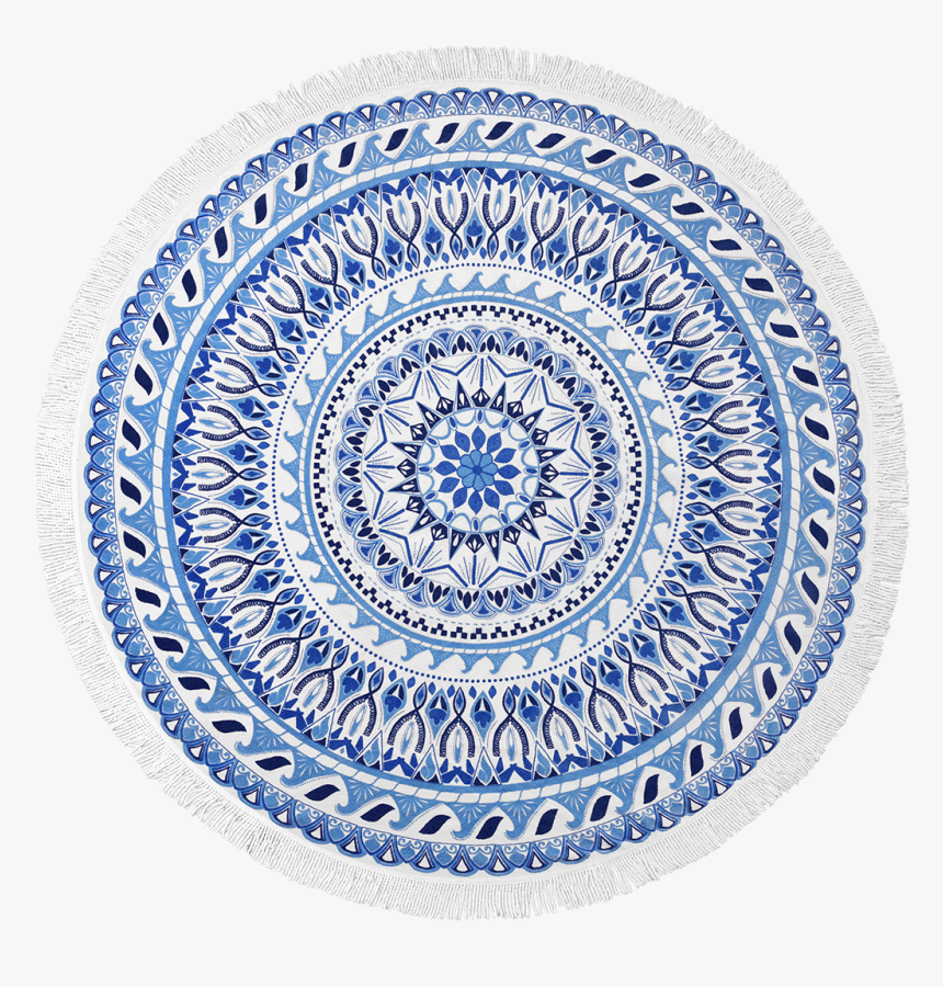 Vagabond Round Beach Towel In Blue And White By Vagabond - 787 Degree Wheel, HD Png Download