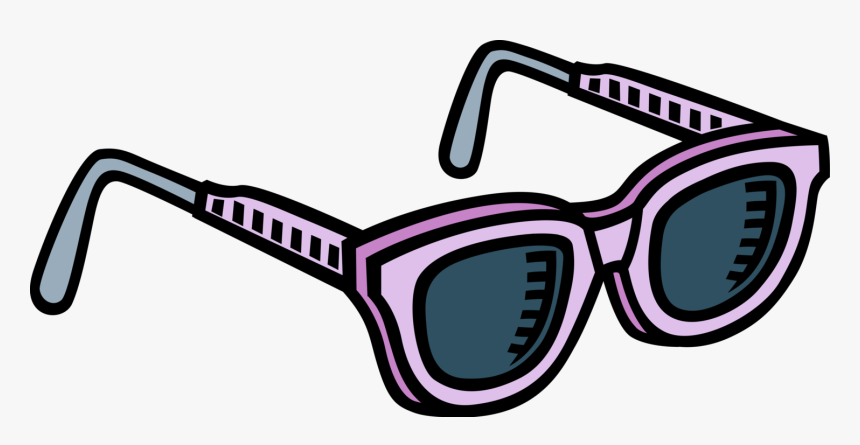 Vector Illustration Of Sunglasses Or Sun Glasses Protective - Sunglasses Black And White, HD Png Download