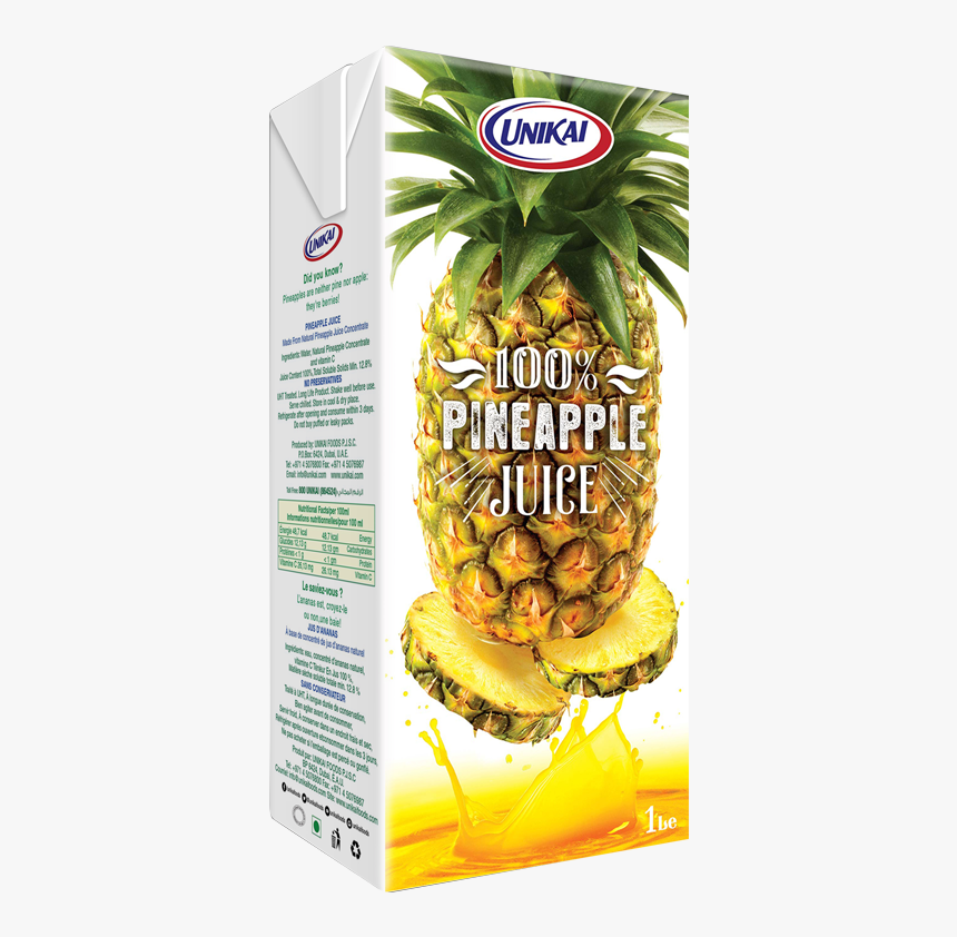 Pineapple - Unikai Pineapple Juice, HD Png Download