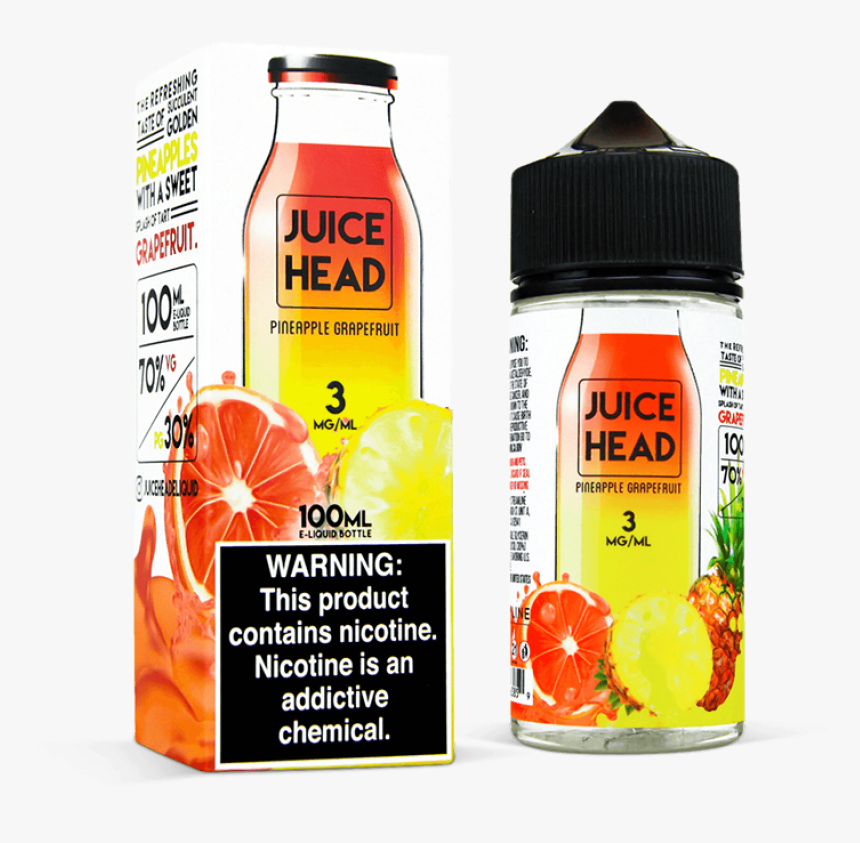 Juice Head Pineapple Grapefruit 100ml - Juice Head Vape Juice, HD Png Download