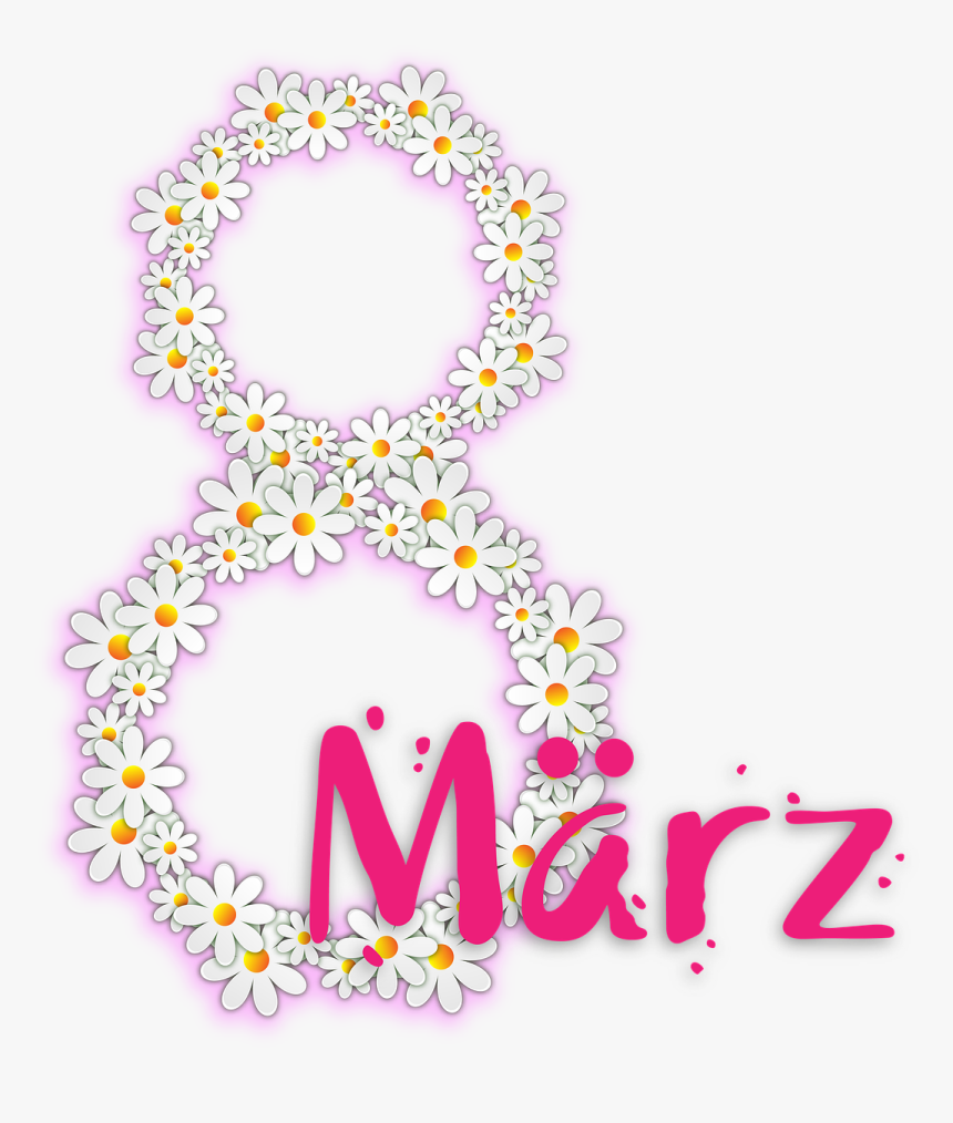 Holiday, Women S Day, March 8, Germany, Flowers - Daisy Frame Png, Transparent Png