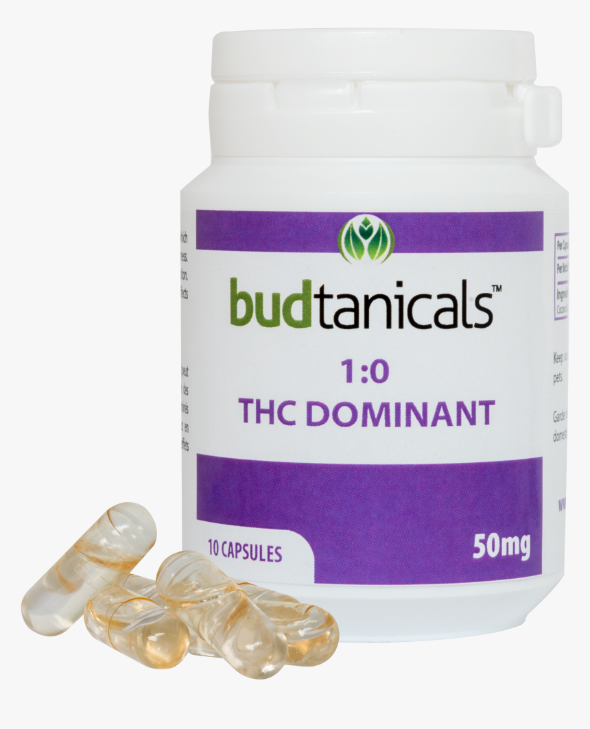Transparent Capsules Png - Budtanicals 50mg Thc Capsules, Png Download