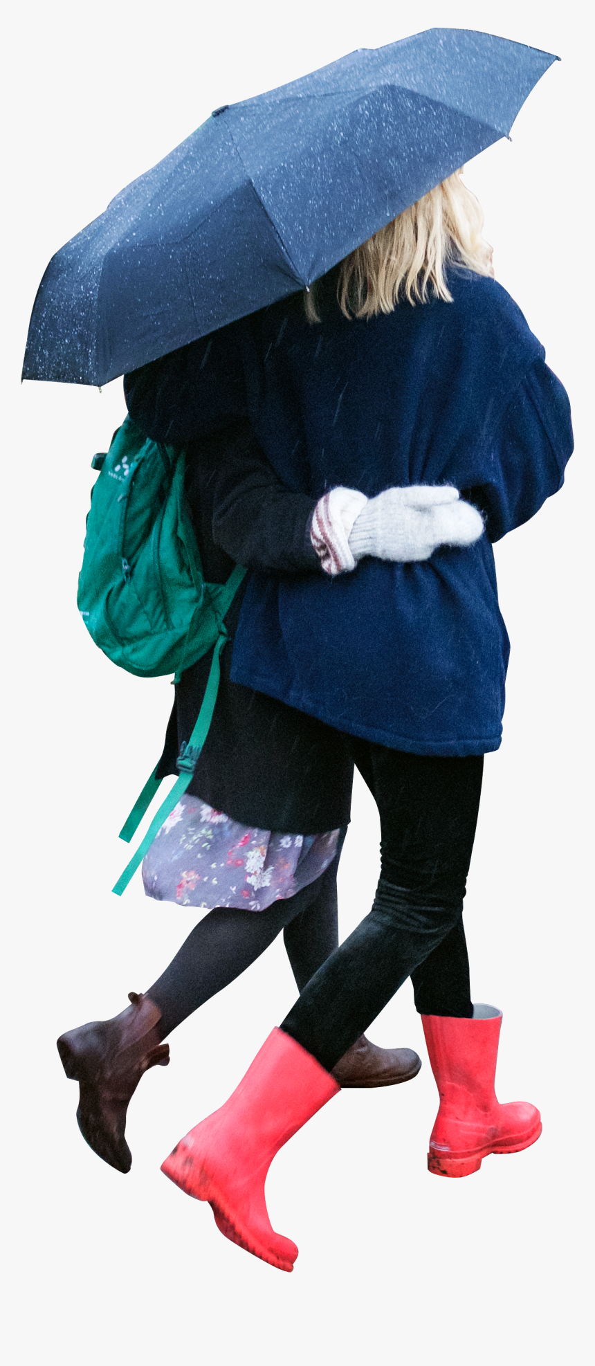 D And M On A Synchronized Walk To See The Moose In - Walking Rain Png, Transparent Png