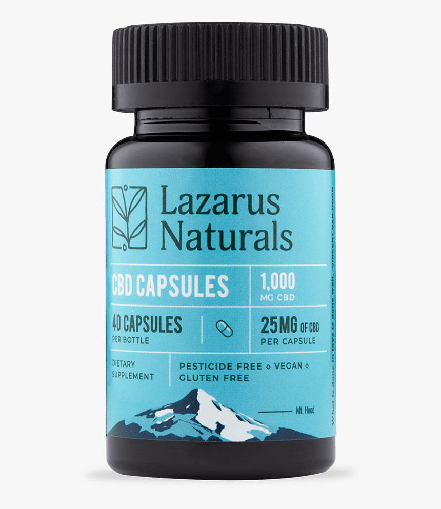 Lazarus Naturals 25mg Full Spectrum Cbd Capsules - Lazarus Naturals Capsules, HD Png Download