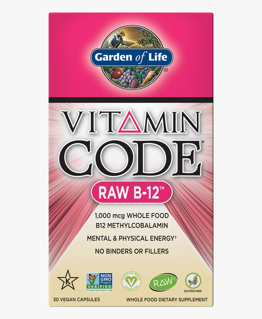 Vitamin Code Raw B 12 1,000 Mcg - Garden Of Life B 12, HD Png Download