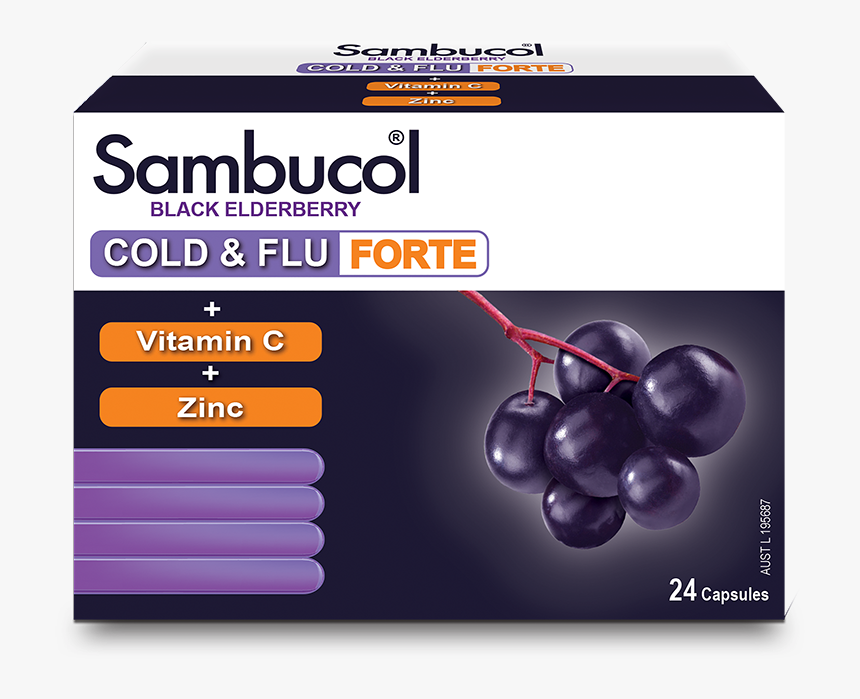 Sambucol Cold And Flu Capsules, HD Png Download