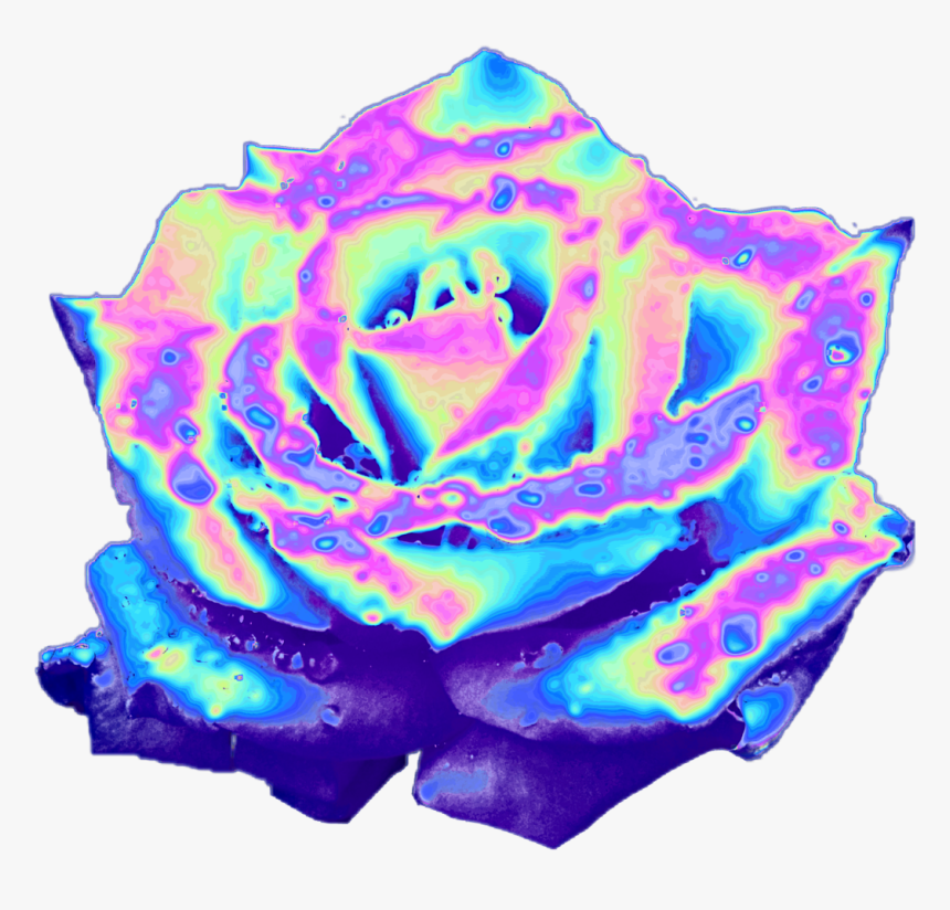 Top 10 Holographic Flowers These Stickers And So Much - Aesthetic Png Blue Clipart Aesthetic, Transparent Png