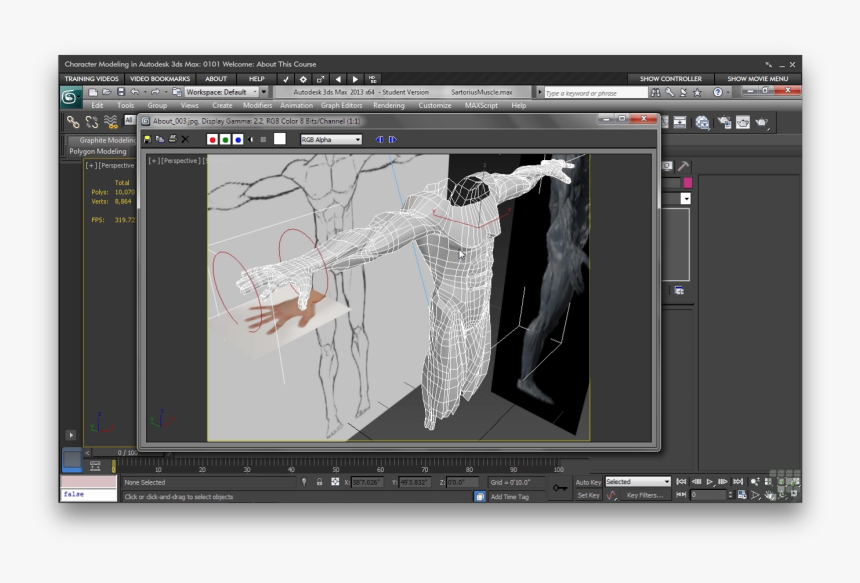 Make Character Abs Modeling In 3ds Ma, HD Png Download
