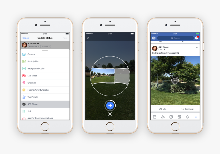 Take 360 Photo On Facebook, HD Png Download