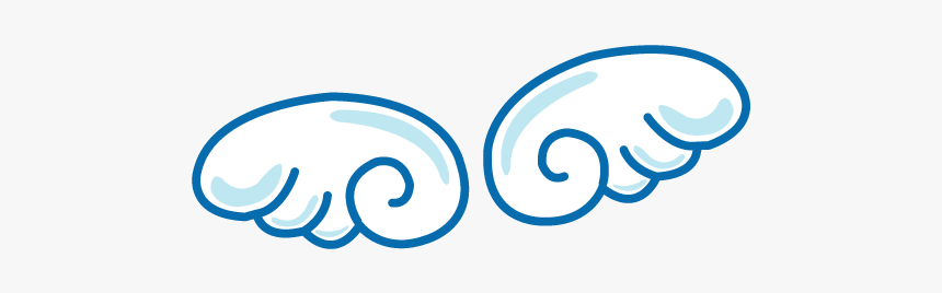 Blue Poster Square Logo Free Download Image - 卡通 天使 翅膀 素材, HD Png Download