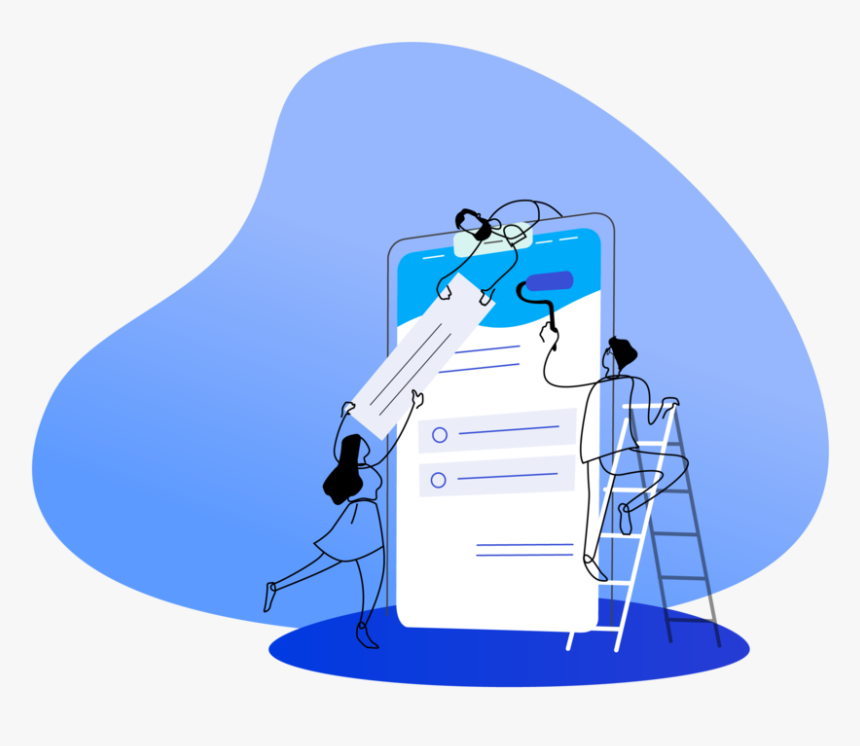 Mobile Meetup Illustration2-17 - Cartoon, HD Png Download